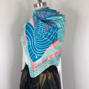 Saint James Aquatic Under the Sea Fish Motif Scarf